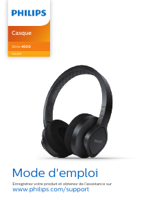 Mode d’emploi Philips TAA4216BK Casque