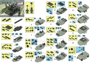 Manual Sluban set M38-B0297 Army car