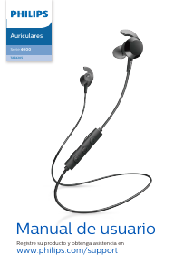 Manual de uso Philips TAE4205WT Auriculares