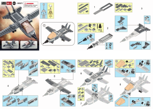 Manual Sluban set M38-B0537I Army Fighter jet 3-in-1