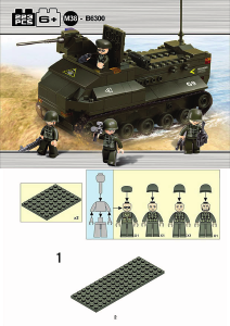 Manual de uso Sluban set M38-B6300 Army Vehículo blindado