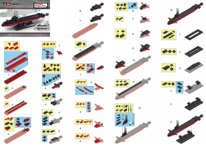 Manual Sluban set M38-B0391 Aircraft Carrier Submarine