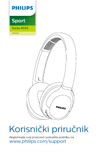 Priručnik Philips TASH402BK Slušalica