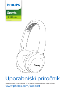 Priročnik Philips TASH402BK Slušalka