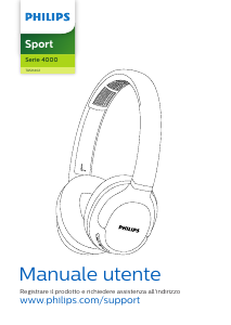 Manuale Philips TASH402BL Cuffie