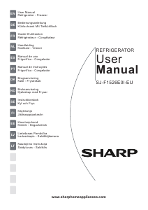 Rokasgrāmata Sharp SJ-F1526E0I-EU Ledusskapis ar saldētavu