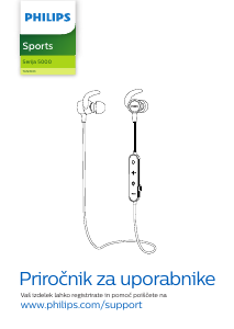 Priročnik Philips TASN503BK Slušalka