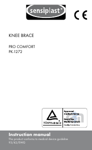 Manual Sensiplast PK-1271 Pro Comfort Knee Brace
