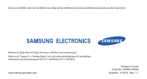 Bruksanvisning Samsung GT-B2710 Mobiltelefon
