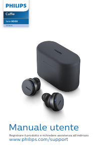 Manuale Philips TAT8506BK Cuffie