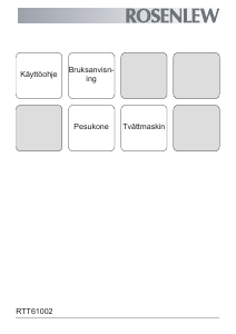 Bruksanvisning Rosenlew RTT61002 Tvättmaskin