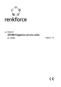 Manuale Renkforce ZD1406 Friggitrice