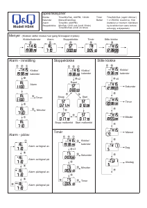 Bruksanvisning Q+Q HS44 Stoppeklokke