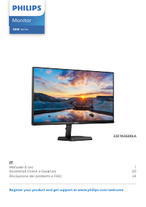 Manuale Philips 32E1N3600LA Monitor LED