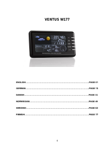 Bedienungsanleitung Ventus W177 Wetterstation