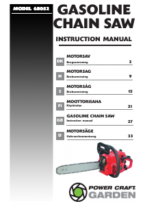 Manual Power Craft 68052 Chainsaw