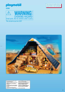 Brugsanvisning Playmobil set 5386 Egyptians Faraos pyramide