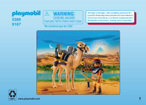 Руководство Playmobil set 5389 Egyptians Египетский воин с верблюдом