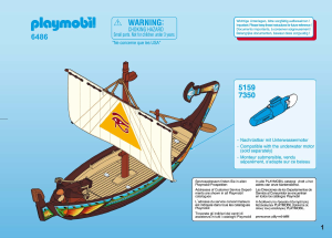 Manual Playmobil set 6486 Egyptians Nile vessel