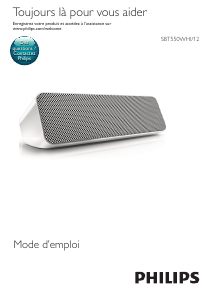 Mode d’emploi Philips SBT550WHI Haut-parleur