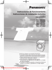 Manual de uso Panasonic NA-168VX2 Lavadora