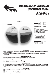 Manual Manta MM95 Speaker