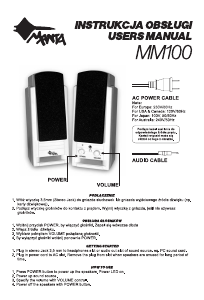 Manual Manta MM100 Speaker