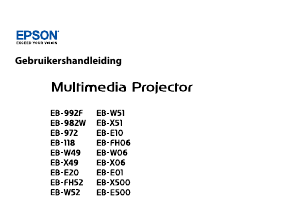 Handleiding Epson EB-982W Beamer