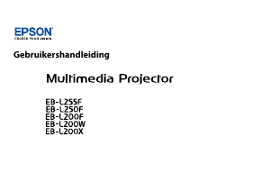 Handleiding Epson EB-L250F Beamer