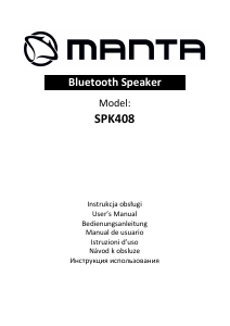 Manuál Manta SPK408 Reproduktor