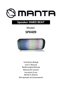 Manuál Manta SPK409 Hard Beat Reproduktor