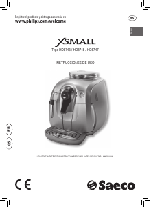 Manual de uso Philips Saeco HD8743 Xsmall Máquina de café