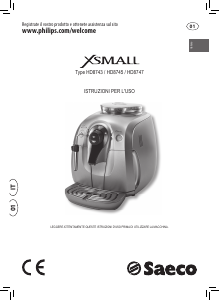 Manuale Philips Saeco HD8743 Xsmall Macchina da caffè