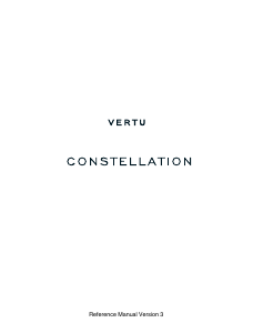 Manual Vertu Constellation RM-681V Mobile Phone