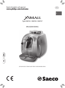 Brugsanvisning Philips Saeco HD8747 Xsmall Kaffemaskine
