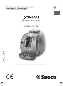 Manuale Philips Saeco HD8747 Xsmall Macchina da caffè