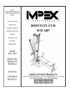 Manual Impex WM-1407 Multi-gym