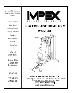 Handleiding Impex WM-1501 Fitnessapparaat