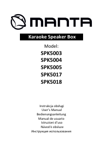 Руководство Manta SPK5004 Динамики