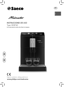 Manual de uso Philips Saeco HD8760 Minuto Máquina de café
