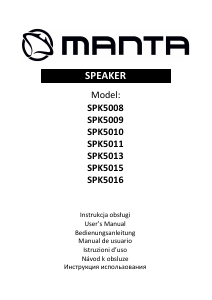 Manual Manta SPK5009 Speaker