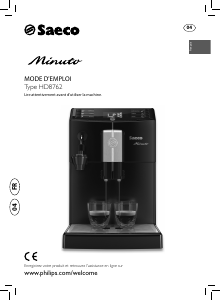 Mode d’emploi Philips Saeco HD8762 Minuto Cafetière