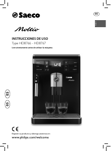 Manual de uso Philips Saeco HD8766 Moltio Máquina de café