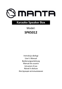 Manuale Manta SPK5012 Altoparlante
