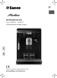 Manual Philips Saeco HD8766 Moltio Máquina de café