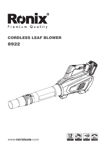 Manual Ronix 8922 Leaf Blower