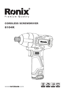 Manual Ronix 8104K Screw Driver