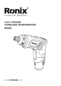 Manual Ronix 8530 Screw Driver