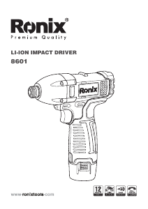 Manual Ronix 8601 Screw Driver