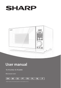 Manual Sharp YC-PC254AE-S Micro-onda